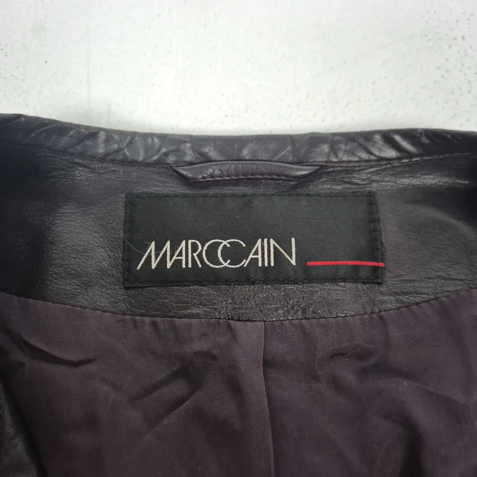 MARC CAIN LEATHER JACKET – BLACK, WOMEN’S – SIZE N 4