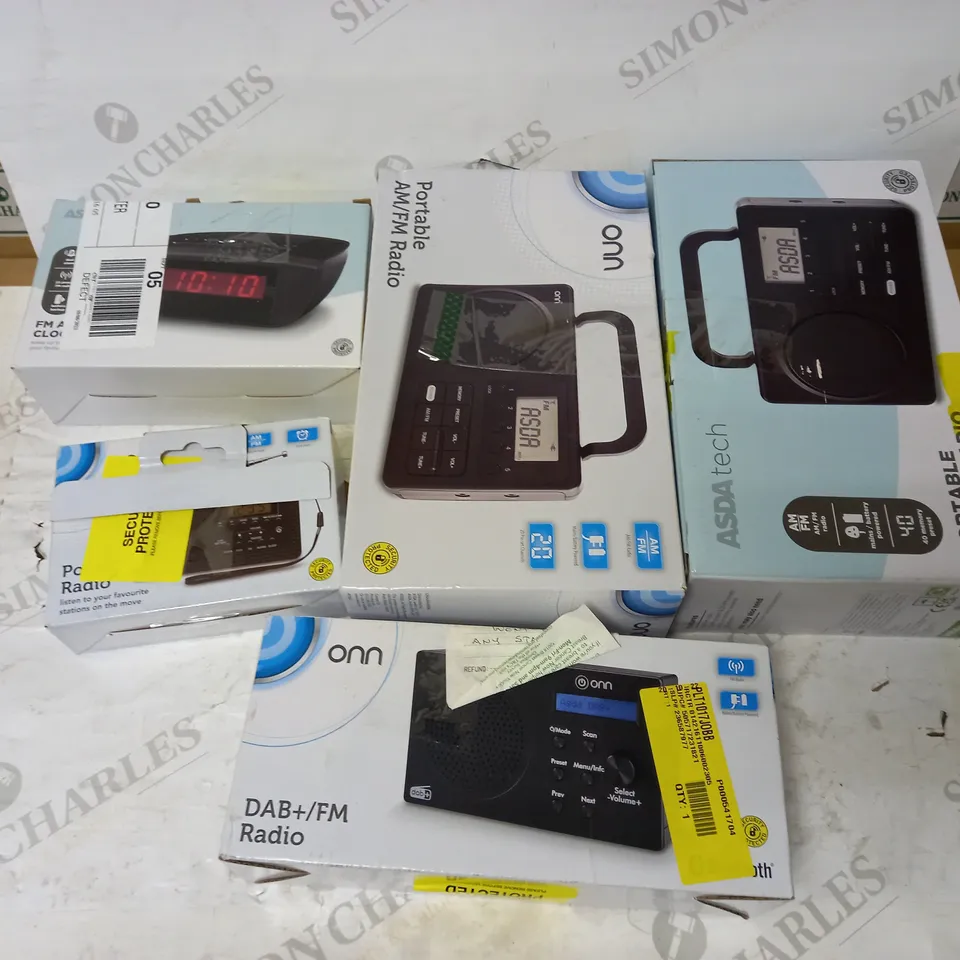 LOT OF 5 ASSORTED RADIOS