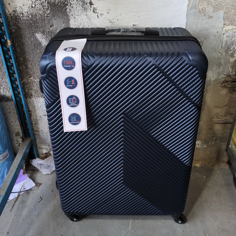 NAVY BLUE 136L HARD-SHELL SUITCASE – 4-WHEEL LUGGAGE