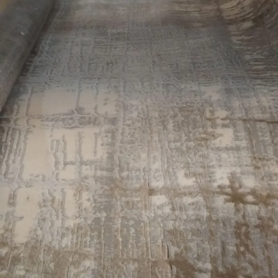 RUSH TUFTED ABSTRACT IVORY TAUPE RUG - 160 X 220CM