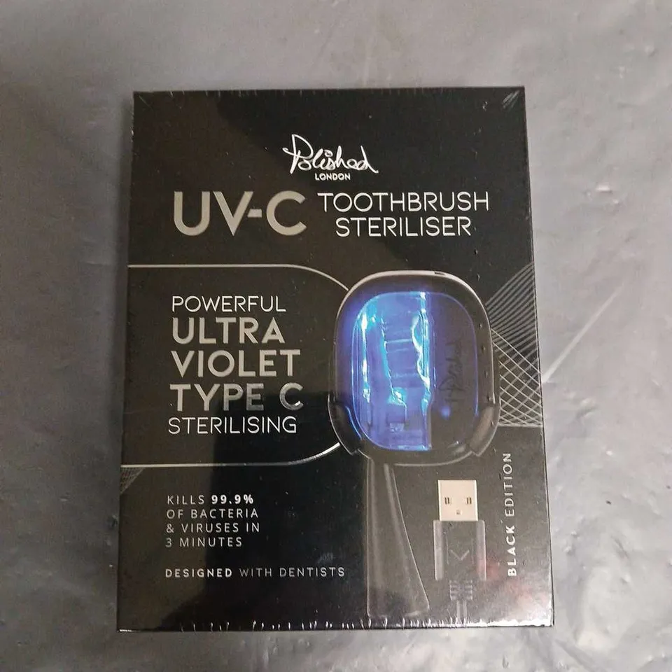 SEALED POLISHED LONDON UV-C TOOTHBRUSH STERILISER