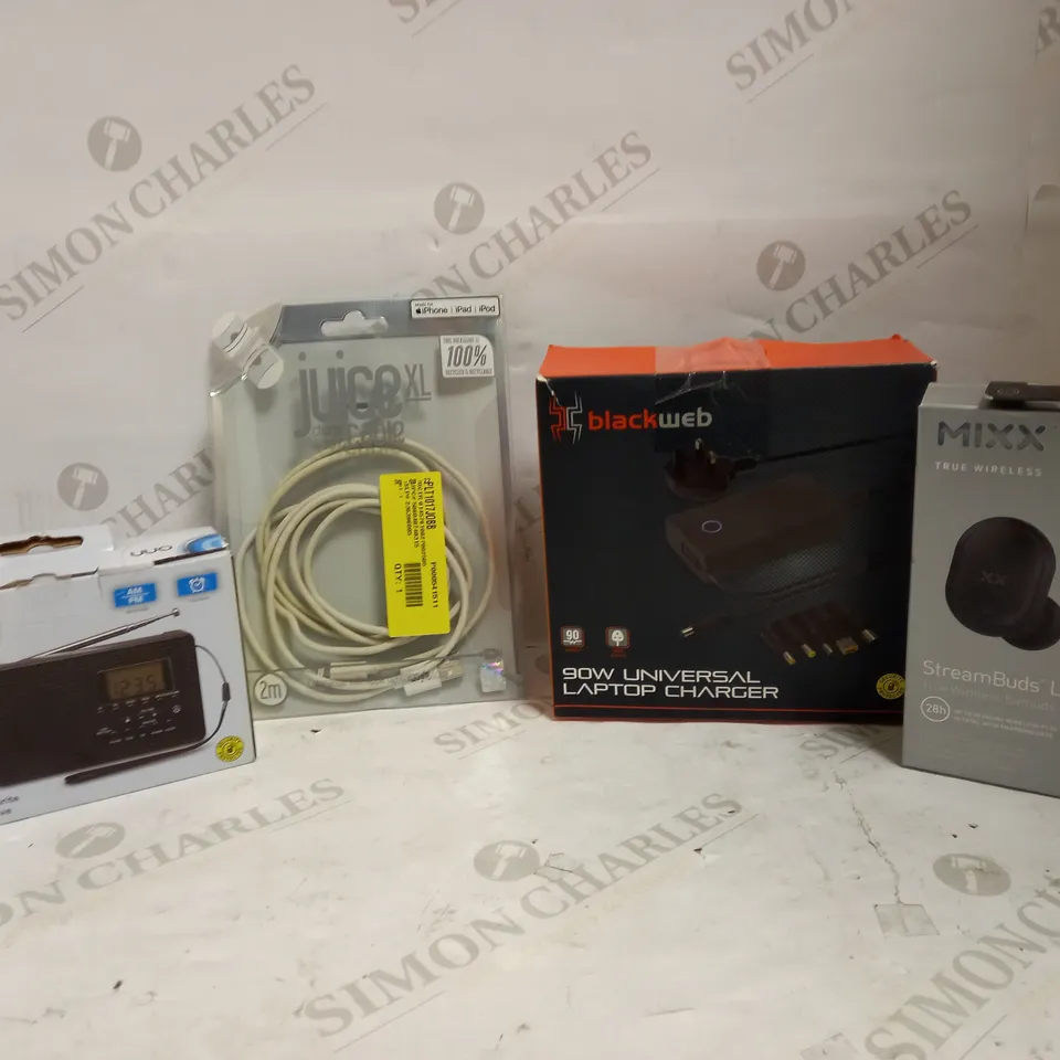 LOT OF APPROXIMATELY 12 ELECTRICAL ITEMS, TO INCLUDE RADIO, EARPHONES, CHARGER, ETC