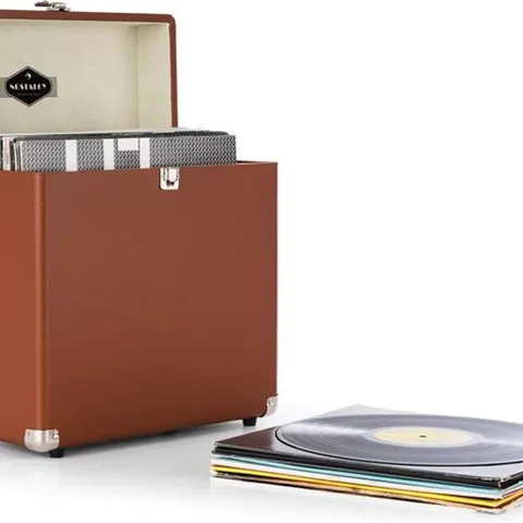 BOXED AUNA VINYL TURNTABLE CASE RACK CARRYING BAG