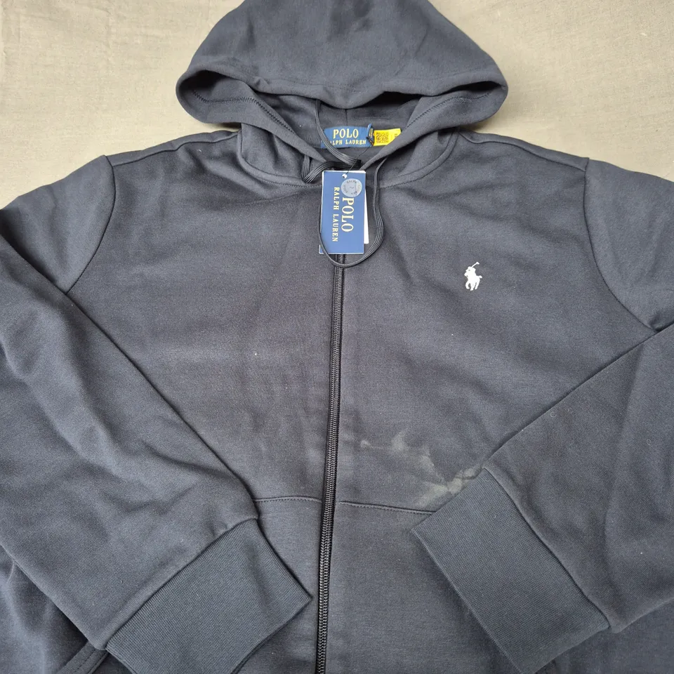 POLO RALPH LAUREN FULL ZIP LOGO HOODIE SIZE L