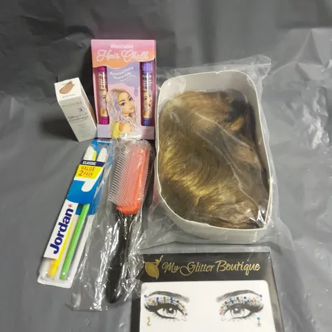 APPROXIMATELY 20 ASSORTED HEALTH & BEAUTY PRODUCTS TO INCLUDE WASHABLE HAIR CHALK, JORDAN TOOTHBRUSHES AND FACE AND BODY JEWELS