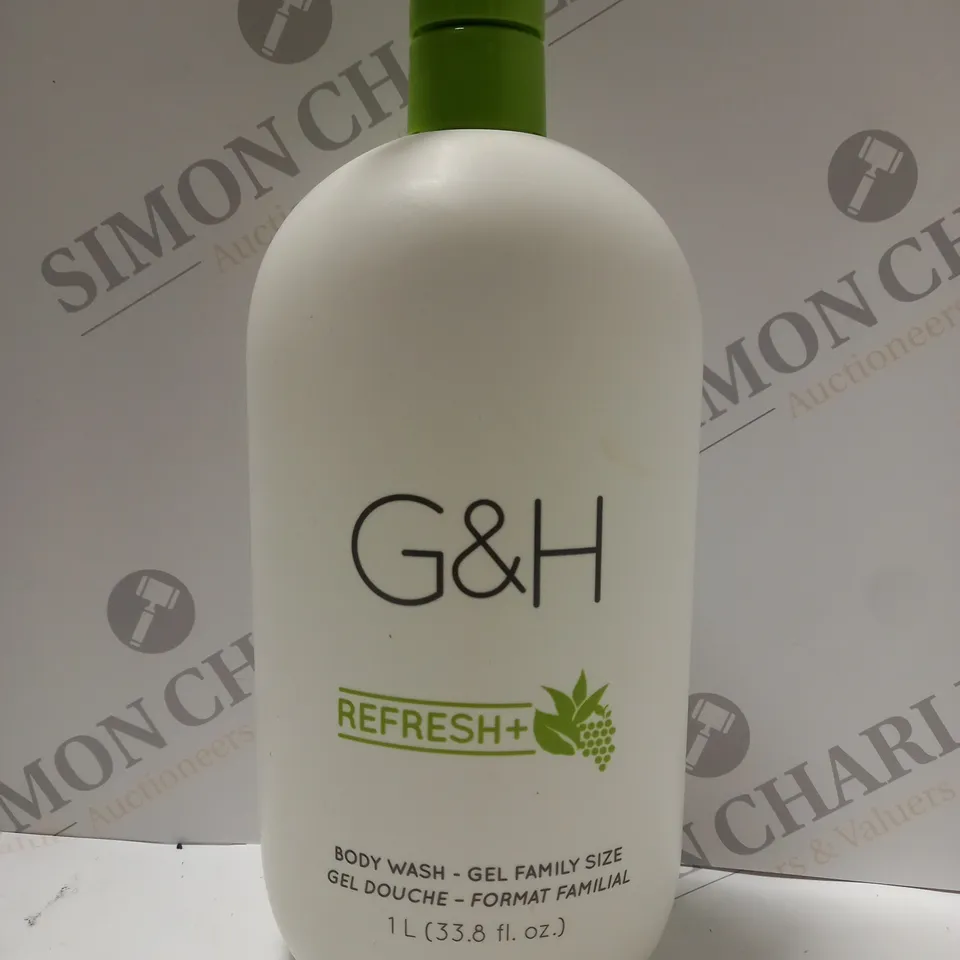 G&H REFRESH+ BODY WASH GEL 1L