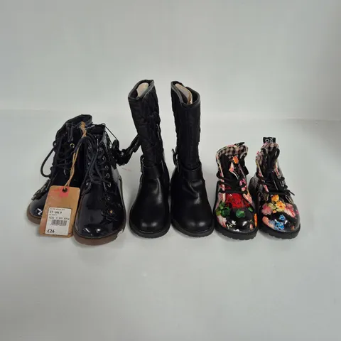 APPROXIMATELY 35 ASSORTED GIRLS ANKLE BOOTS IN VARIOUS SIZES, STYLES & COLOURS - COLLECTION ONLY