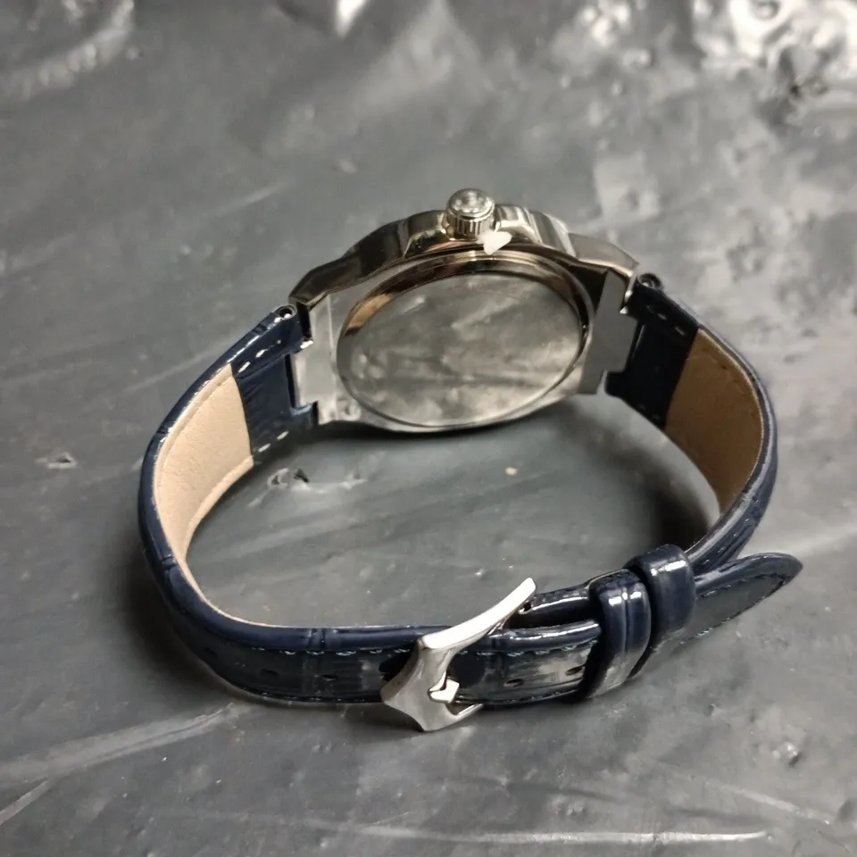 MENS FRANK SCHMIDT WATCH – TEXTURED DIAL WITH DATE – LEATHER STRAP