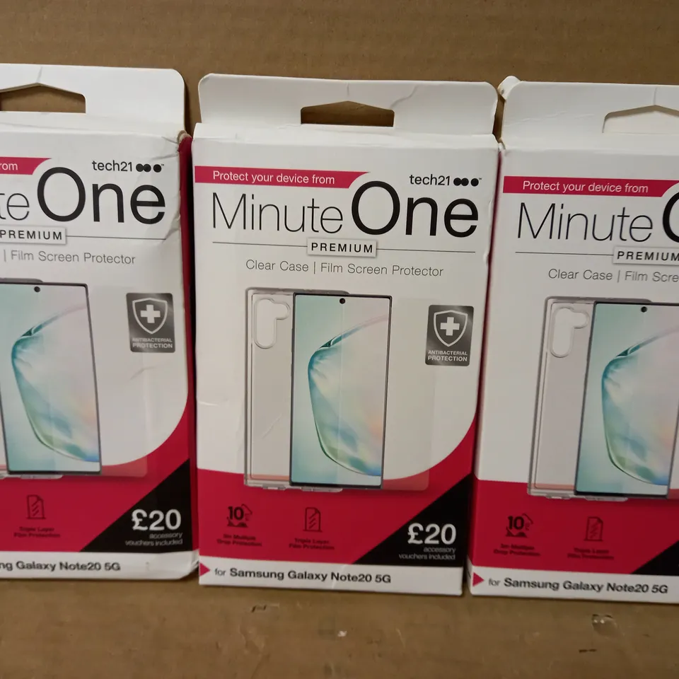 LOT OF 3 MINUTE ONE CLEAR CASES FOR SAMSUNG GALAXY NOTE20 5G