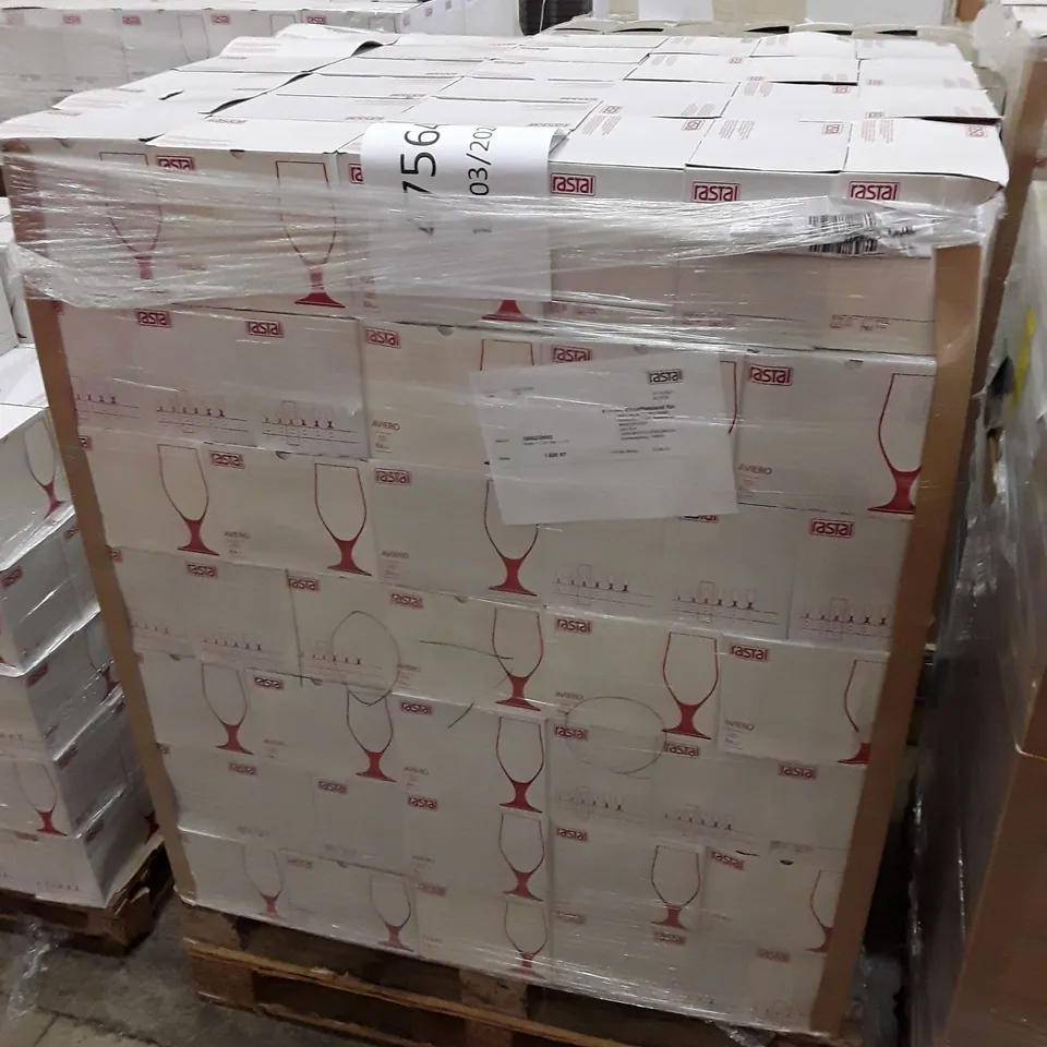 PALLET OF APPROXIMATELY 210 BOXES CONTAINING 6 RASTAL AVIERO 300ML GOBLETS  