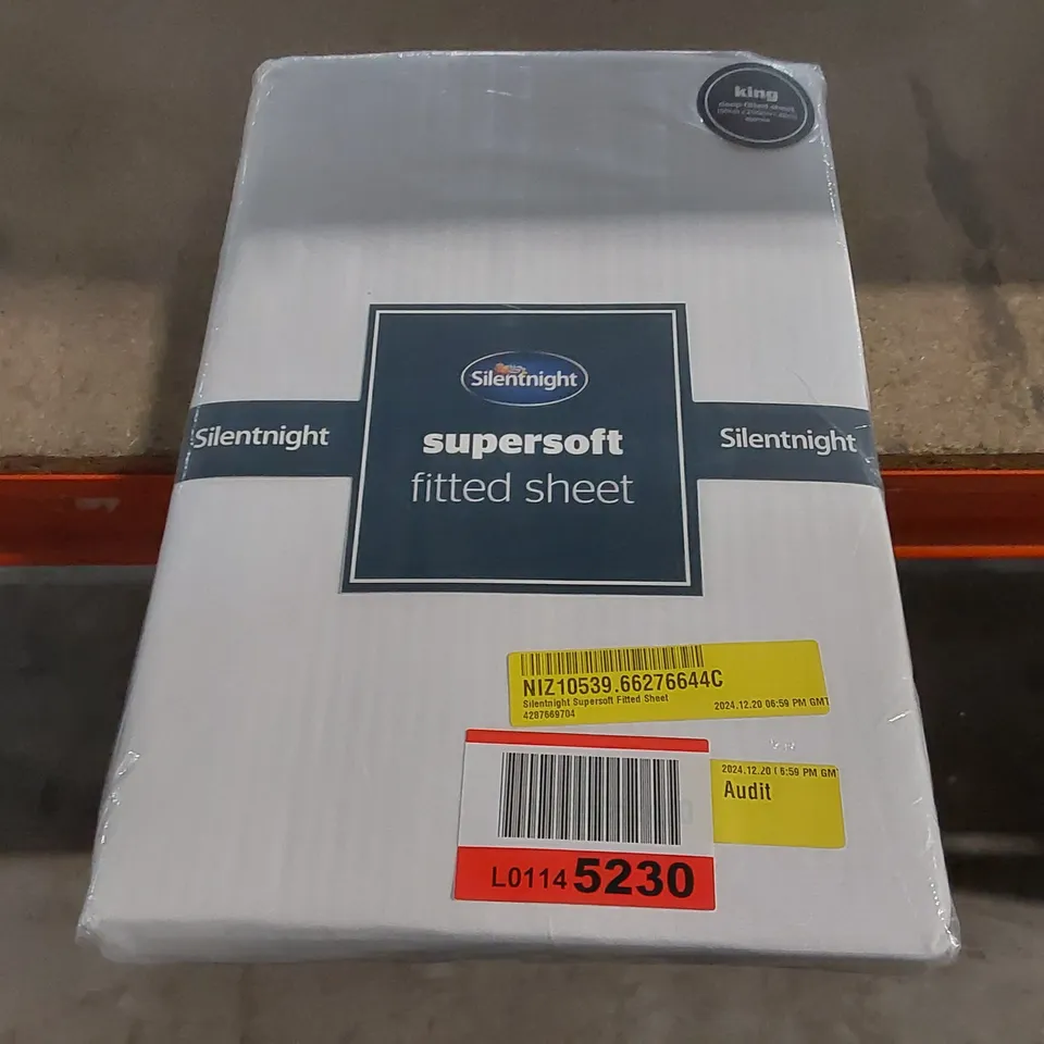 BAGGED SILENTNIGHT SUPERSOFT FITTED SHEET - KING 