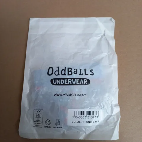 ODDBALLS UNDERWEAR CORAL THONG – UK 6 (XXS)