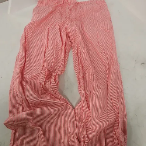 H&M STRIPED RED & WHITE LIGHTWEIGHT PANTS β SIZE S (EU/US) (CLO)