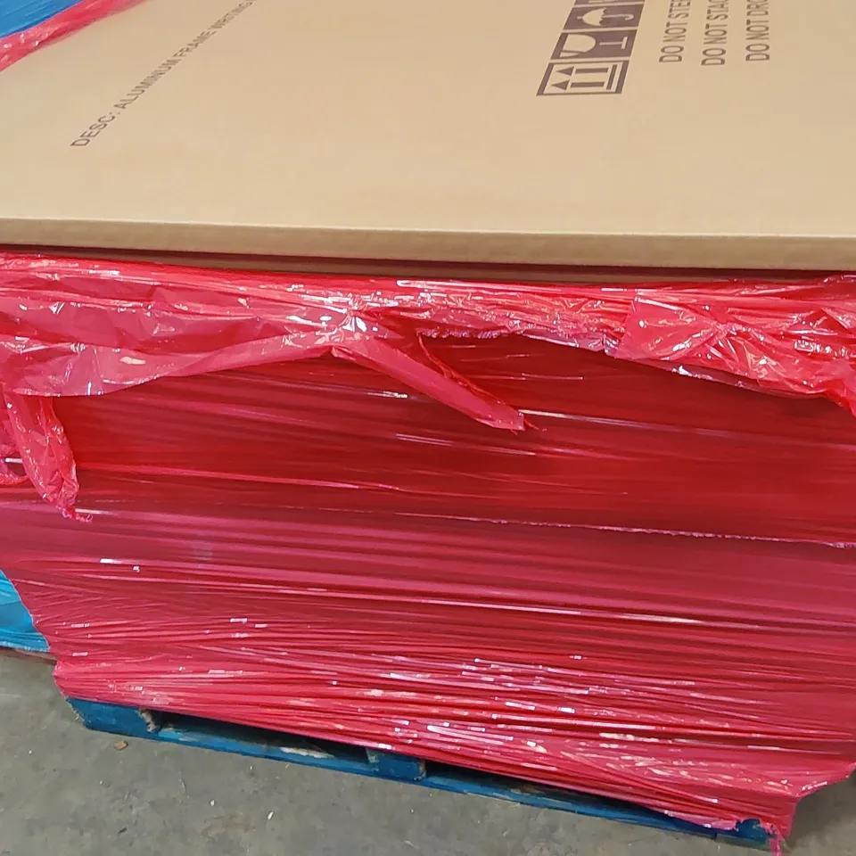 PALLET OF APPROXIMATELY 25x BOXED ALUMINIUM FRAME WRITING BOARDS 