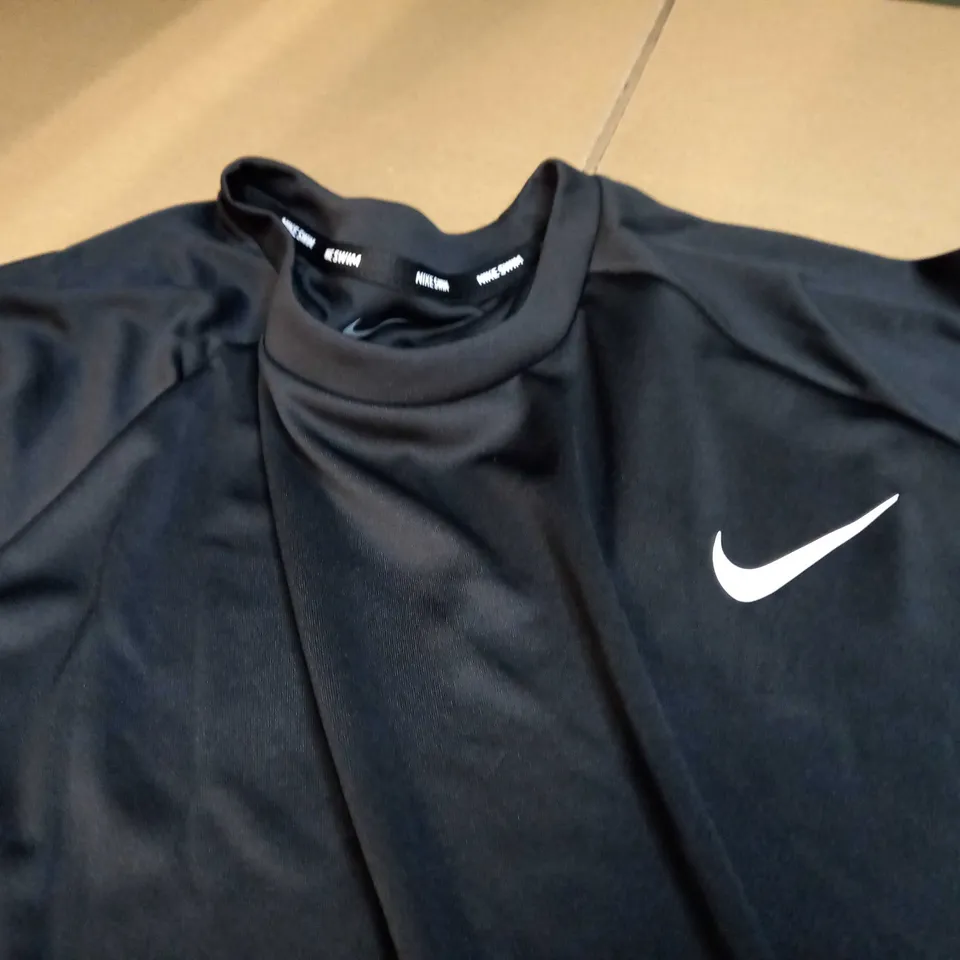 NIKE SWIM BLACK LONG SLEEVED TOP - LARGE
