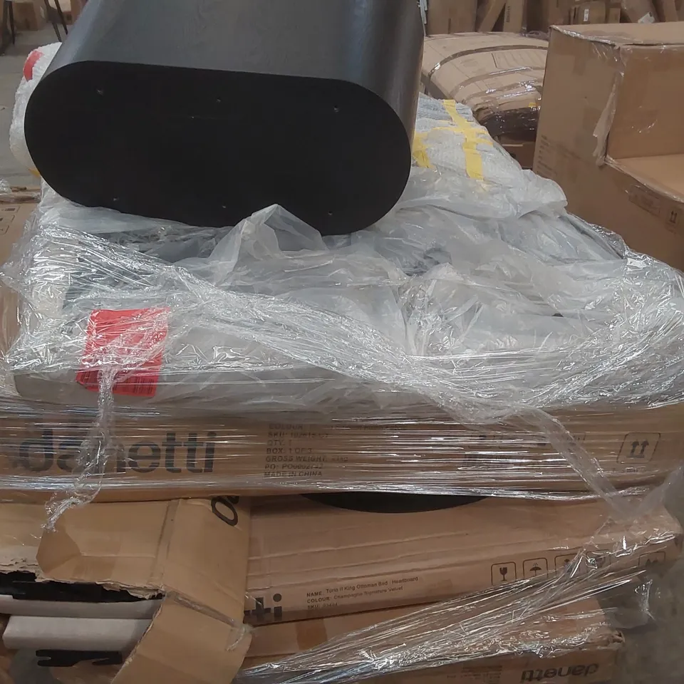 PALLET CONTAINING A LARGE QUANTITY OF ASSORTED DANETTI FURNITURE PARTS