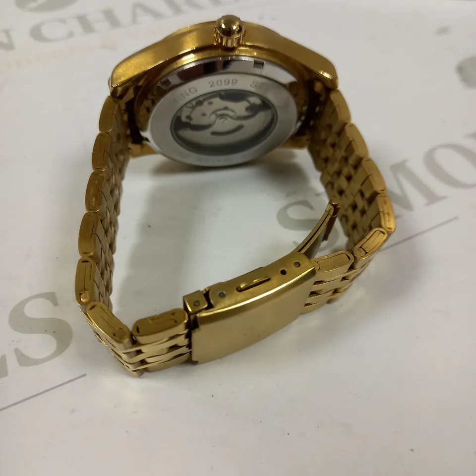 JUNMING MEN'S FULLY AUTOMATIC GOLD EFFECT WATCH 
