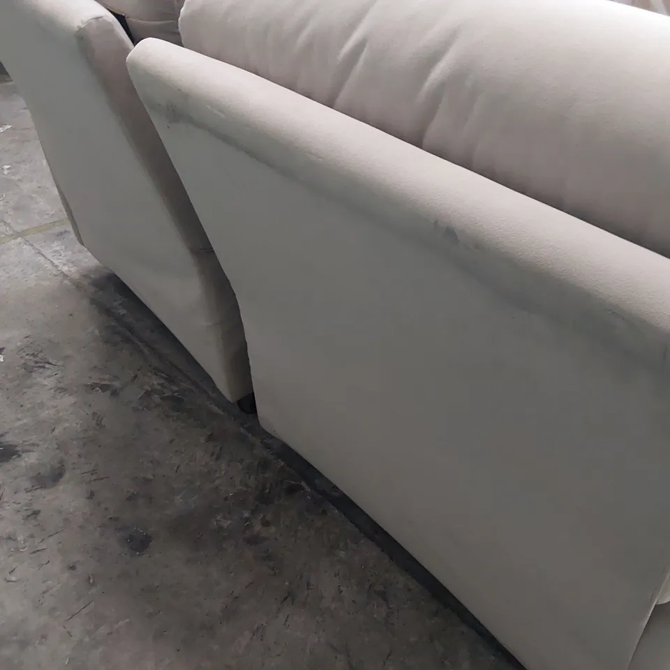 QUALITY BRITISH DESIGNER G PLAN STRATFORD POWER RECLINING TWO SEATER SOFA NOTTING HILL COBBLESTONE PLUSH FABRIC 