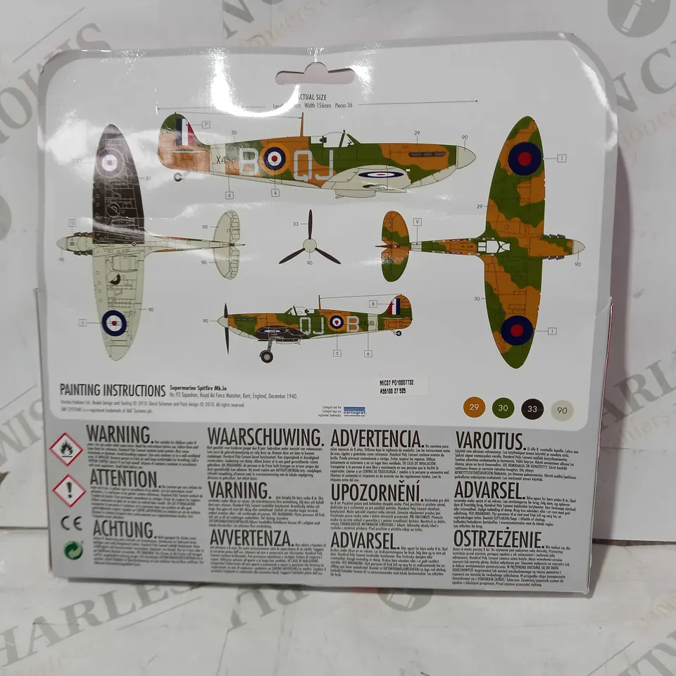AIRFIX 1:72 SCALE SUPERMARINE SPITFIRE MK.1A MODEL KIT STARTER SET