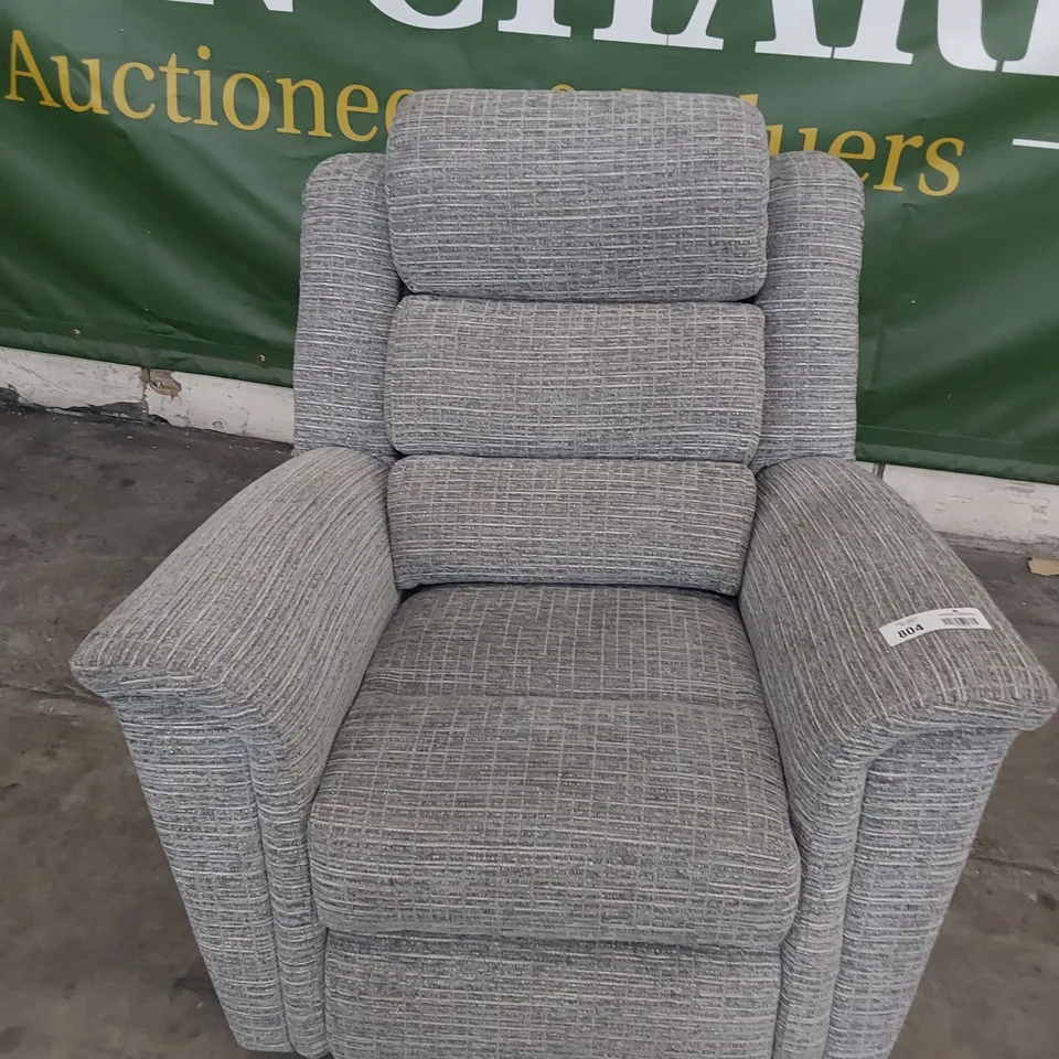QUALITY BRITISH DESIGNER PARKER KNOLL COLORADO  EASY CHAIR GREY FABRIC