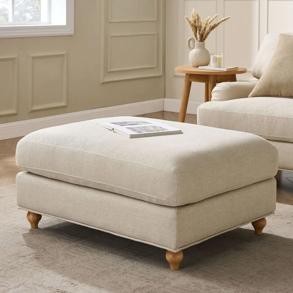 BOXED DUSK HAMPSHIRE POUFFE - BEIGE (1 BOX)
