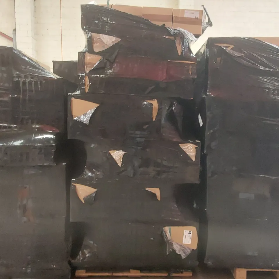 PALLET CONTAINING A LARGE QUANTITY OF BATHROOM FURNITURE PARTS INCLUDING: CALYPSO WALL UNIT, CALYPSO 3 DRAWER CARCASS ECT