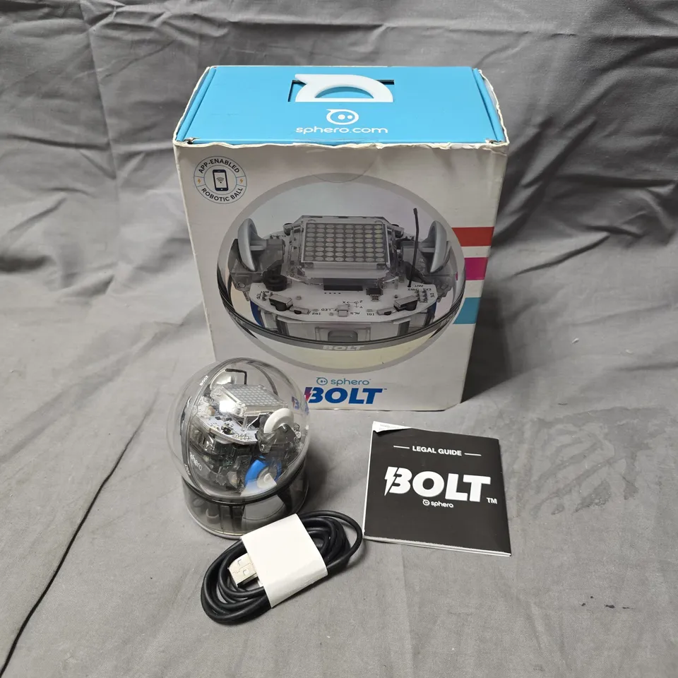 BOXED SPHERO BOLT ROBOT BALL – EDUCATIONAL CODING TOY WITH USB CHARGER & MANUAL