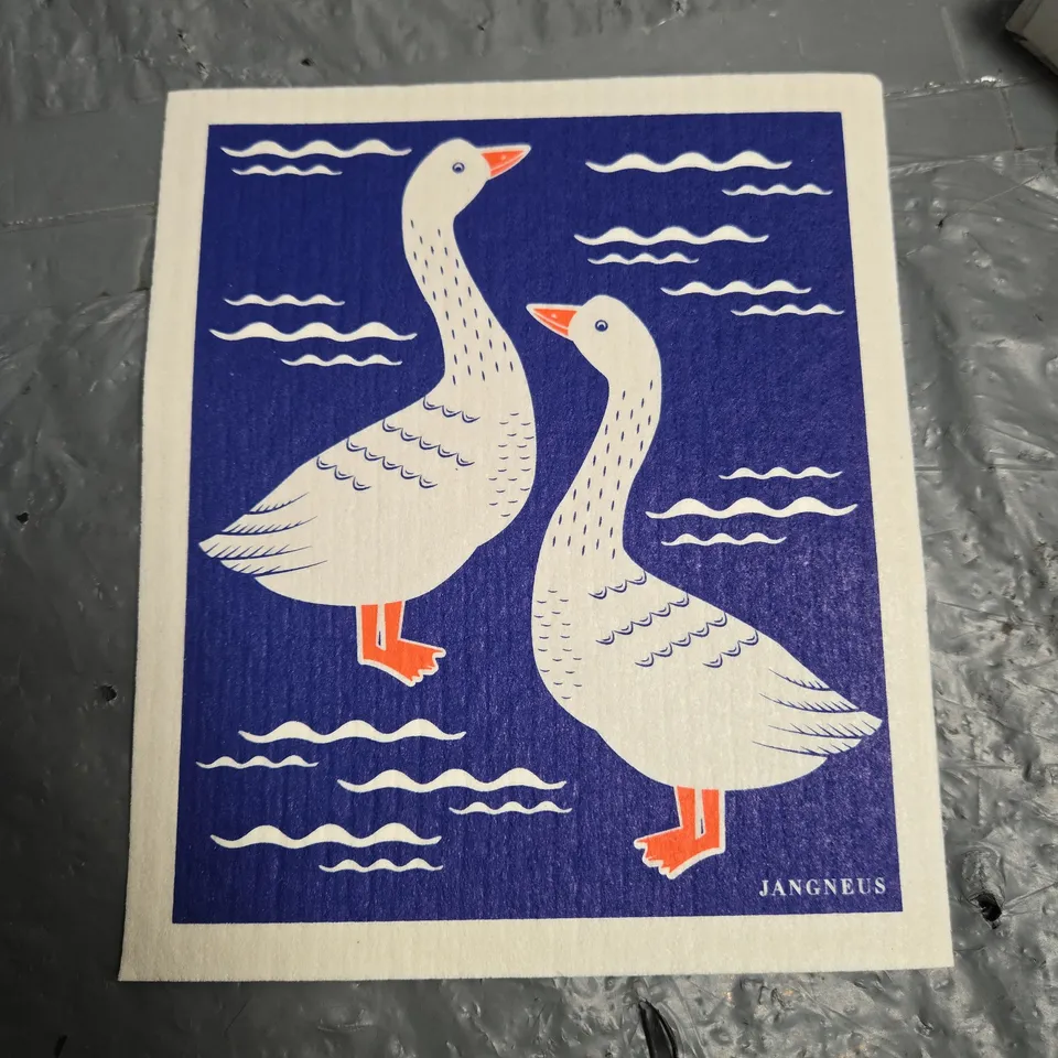 APPROXIMATELY 7 JANGNEUS – ASSORTED ART PRINTS (DUCK & WAVES; FLORAL GREEN; GRASS & LEAVES; GEESE)