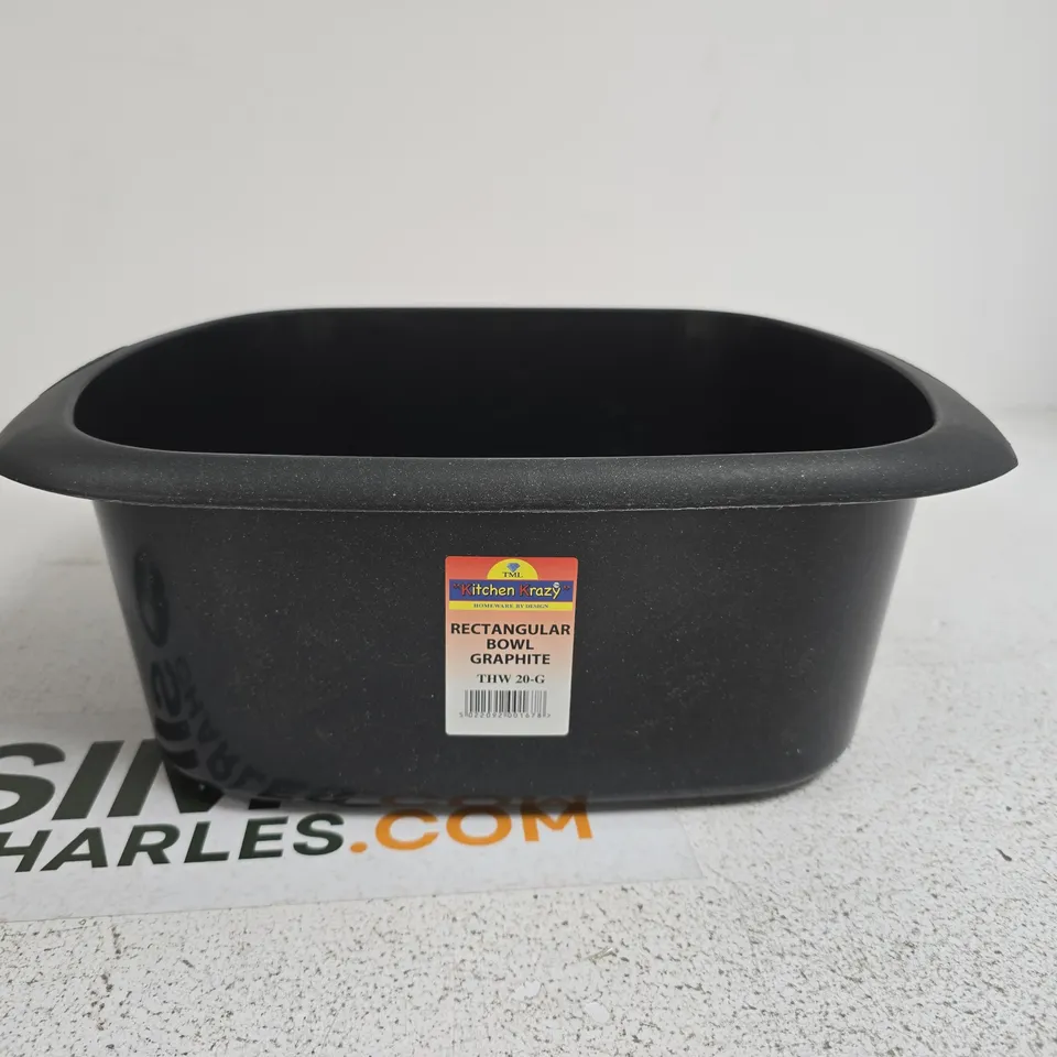 TML KITCHEN KRAZY RECTANGULAR BOWL GRAPHITE BOXED