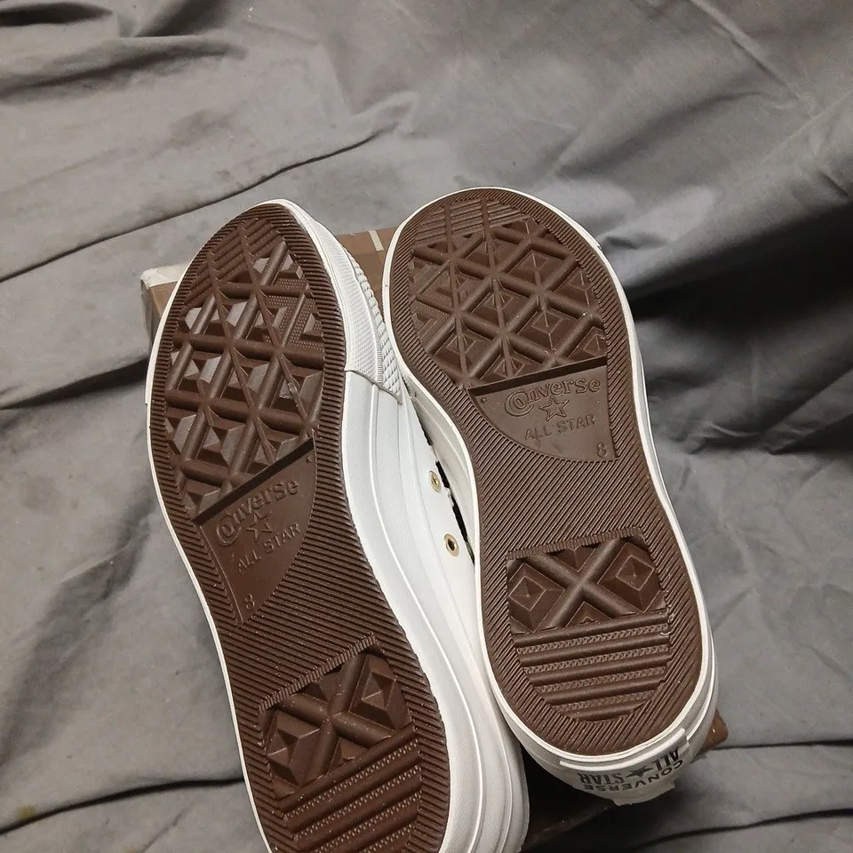 CONVERSE ALL STAR WHITE LOW-TOP SNEAKERS UK SIZE 8 