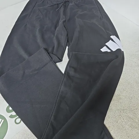 ADIDAS BLACK JOGGERS WITH WHITE TREFOIL LOGO