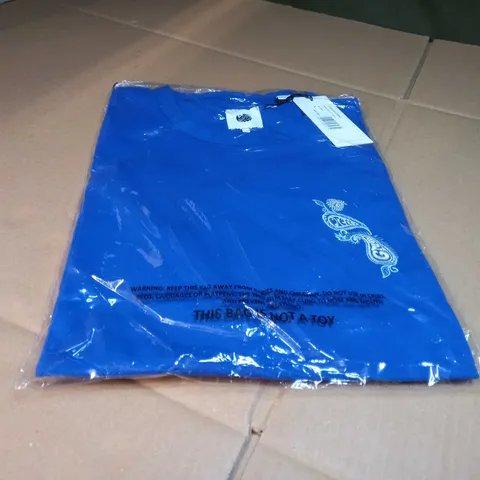 PACKAGED PRETTYGREEN BLUE BLACKE PAISEY T - SHIRT - LARGE