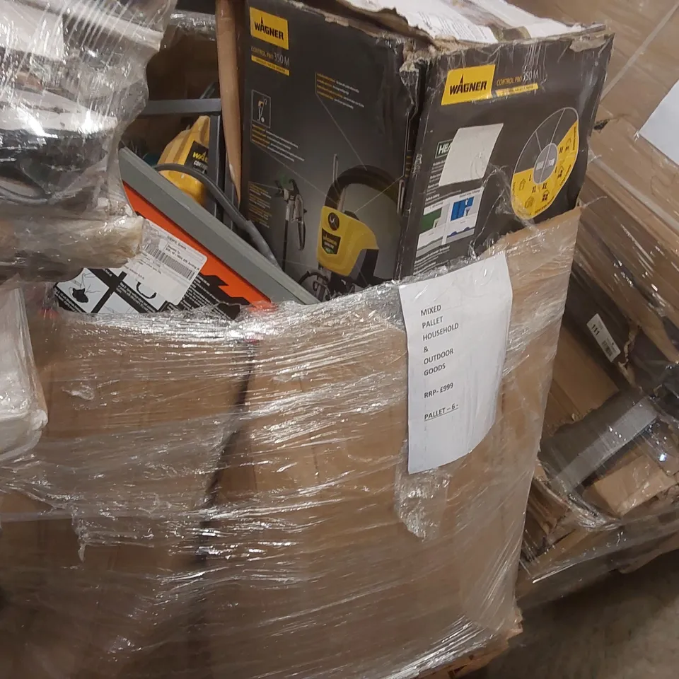 PALLET CONTAINING A LARGE ASSORTMENT OF MIXED HOUSEHOLD & OUTDOOR GOODS