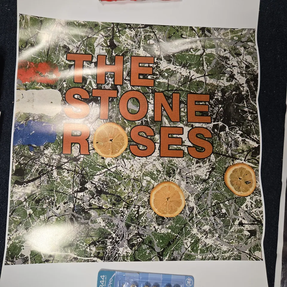 FOUR MUSIC POSTERS: THE STONE ROSES, THE SMITHS, RADIOHEAD OK COMPUTER AND OASIS
