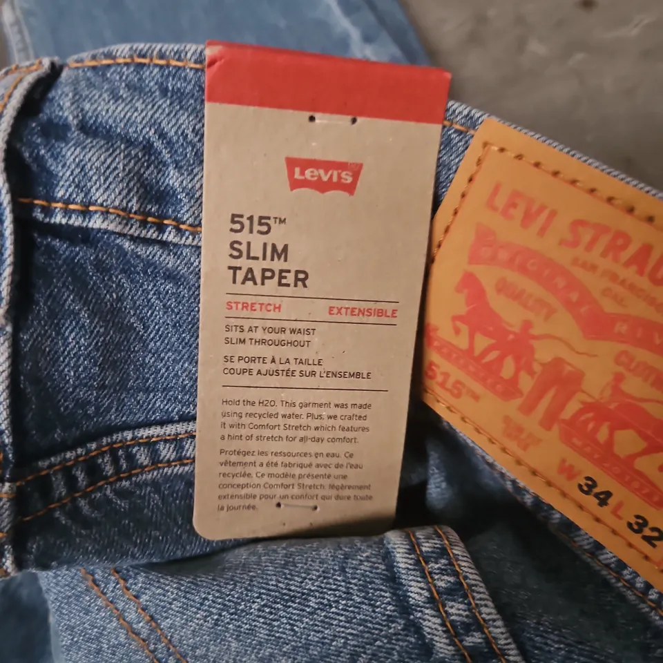LEVI'S 515 SLIM TAPER JEANS – UK 34 (US 34 X 32)