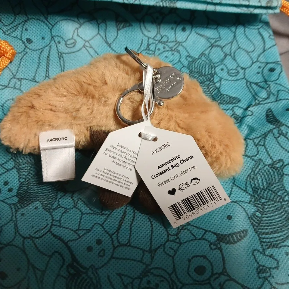 JELLYCAT AMUSABLE CROISSANT BAG CHARM