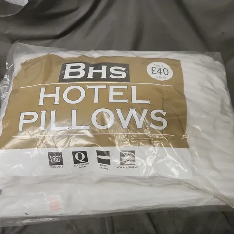 PAIR OF BHS HOTEL PLLOWS