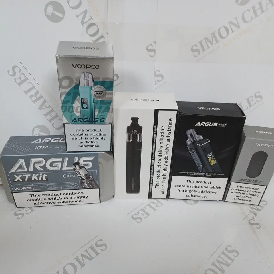 BOX OF ASSORTED VAPES AND E-CIGARETTES