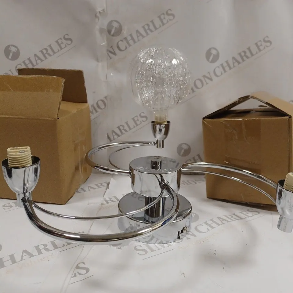 JOHN LEWIS ROBERTSON 3 LIGHT SEMI FLUSH CEILING LIGHT 