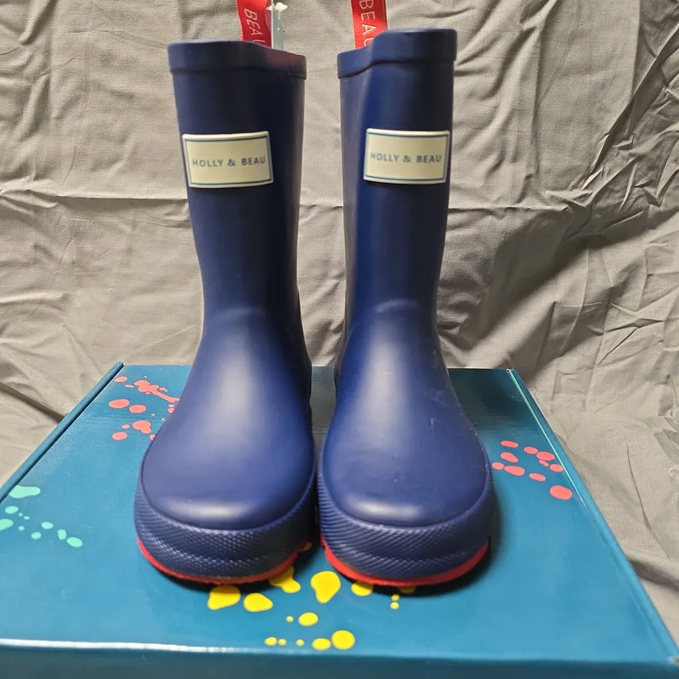 Holly & Beau Navy Rain Boots – Kids' Pair, UK 10 (EU 28, US 11)