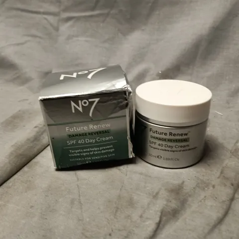 BOXED N07 FUTURE RENEW DAMAGE REVERSAL SPF 40 DAY CREAM (50ML)