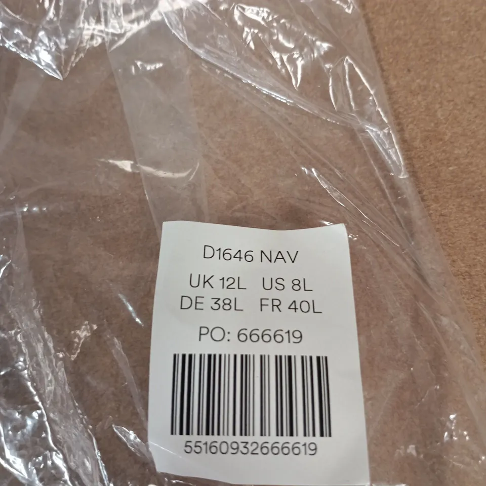 BODEN NAVY DRESS WITH BEADED NECKLINE, UK 12L (LONG)