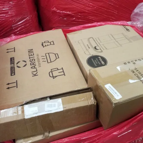 PALLET CONTAINING ASSORTED PRODUCTS INCLUDING FULL SIZE FOOD PROCESSOR, BEDSIDE TABLE, PLAYPEN & BABY PLAY MAT