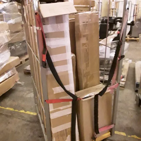 2 CAGES OF ASSORTED PRODUCTS INCLUDING MINI CHRISTMAS TREE, SIT/STAND DESK, MASTER CANOPY COMPACT CANOPY, OFFICE CHAIR, STEPPER LADDER 3 STEPS