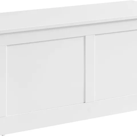 BOXED SONGMICS STORAGE CHEST STORAGE BENCH BLANKET BOX SHOE STORAGE BENCH MATTE WHITE