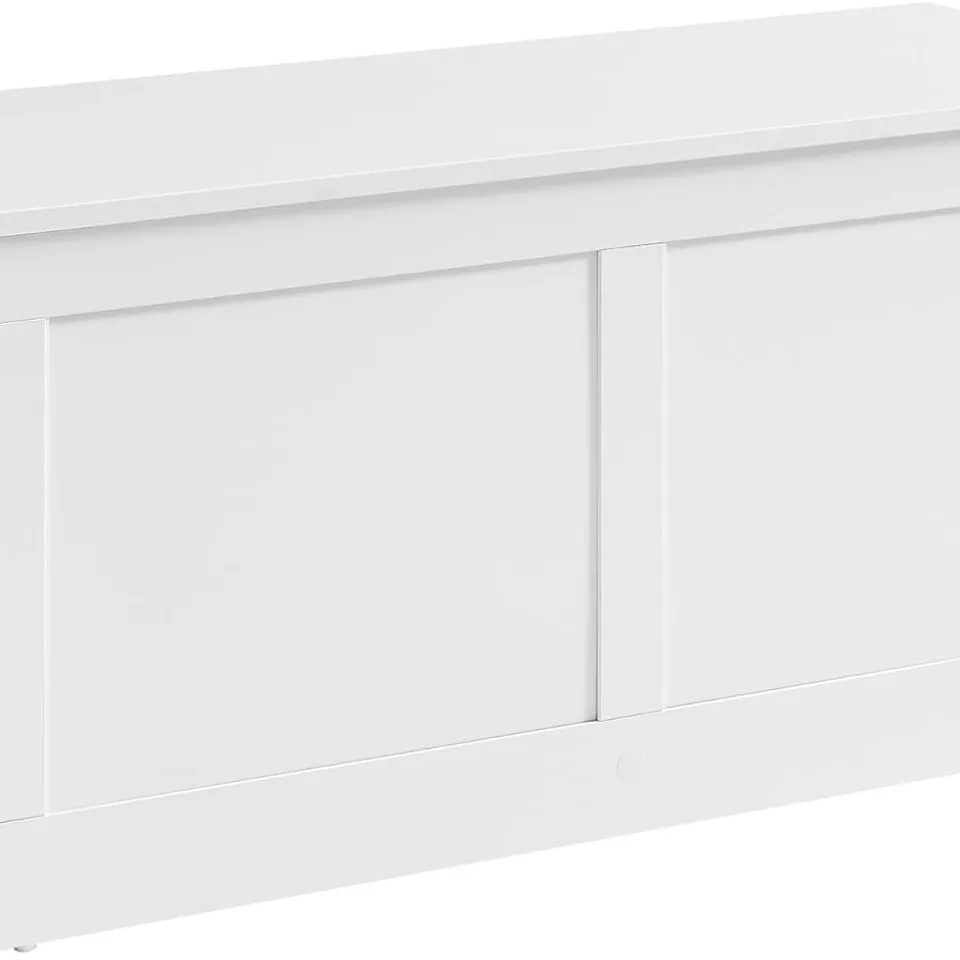 BOXED SONGMICS STORAGE CHEST STORAGE BENCH BLANKET BOX SHOE STORAGE BENCH MATTE WHITE