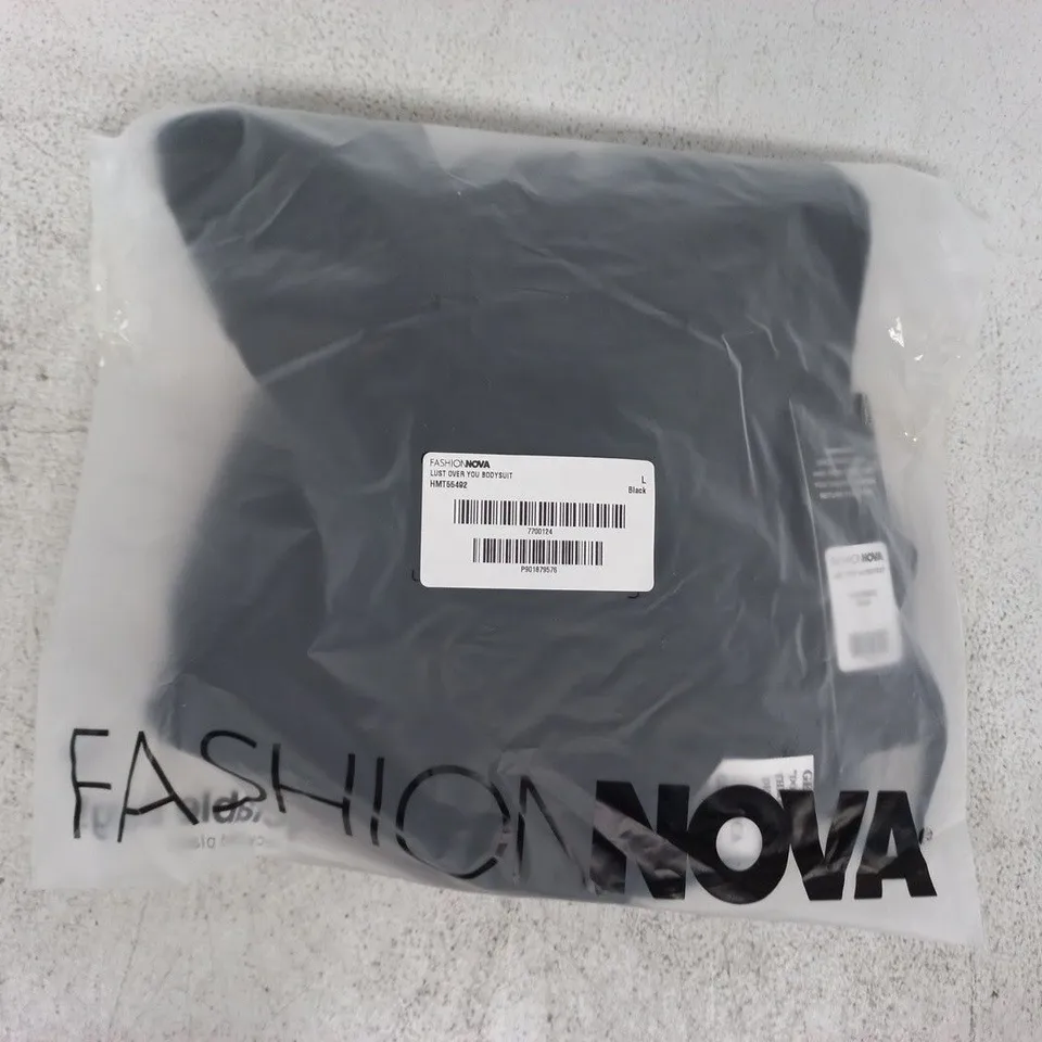 BAGGED FASHION NOVA LUST OVER YOU BODYSUIT IN BLACK SIZE LARGE
