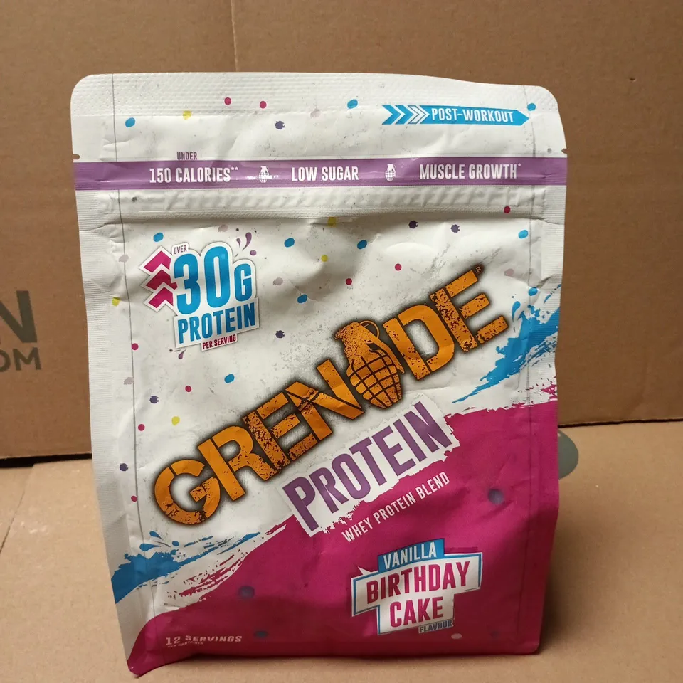 GRENADE WHEY BLEND PROTEIN POWDER - BIRTHDAY CAKE - 480G