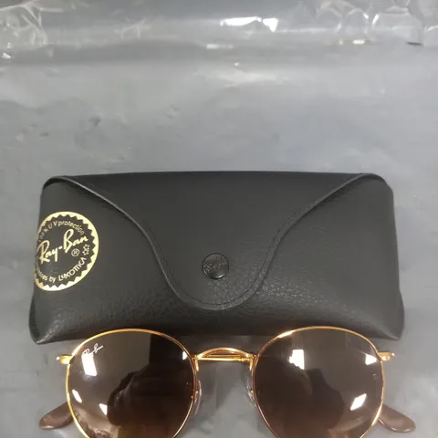 RAY-BAN ROUND METAL LIGHT BRONZE ROUND SUNGLASSES - METAL