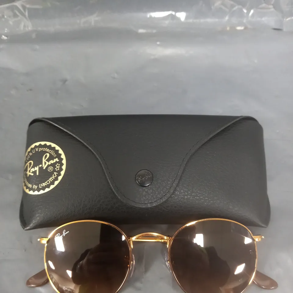RAY-BAN ROUND METAL LIGHT BRONZE ROUND SUNGLASSES - METAL RRP £164